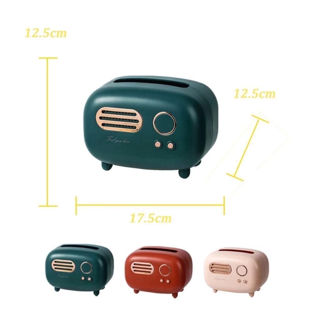 Removable Desktop Ornament Paper Holder Radio Model Wet Wipes Tissue Box