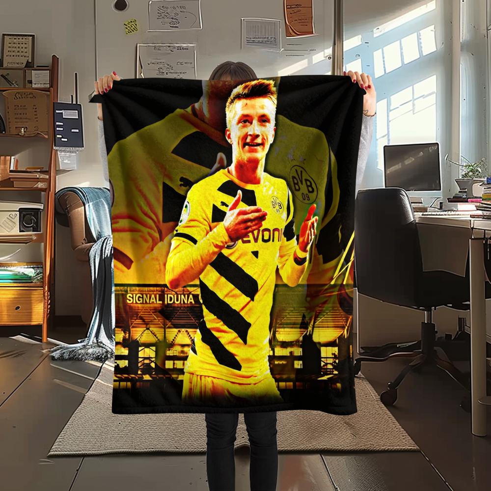 Marco Reus, Coperta di Flanella con Fantasia, Alta Qualità, Confortevole per Tutte le Stagioni, Decorazione per la Casa, Calore e Comfort, Perfetta per Regali.