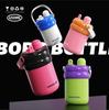 450ML Children's THERMOS CUP With Handle And Straw,Stainless Steel  Vacuum Flasks,Drinkware,Double Drink Student Water Bottle