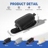 JUSTTOP 2Pack Sunglasses Holders For Car,Magnetic Leather Buckle Sun Visor Sunglass Clip,Ticket Card Clip Sunglasses Mount,Car Interior Accessories