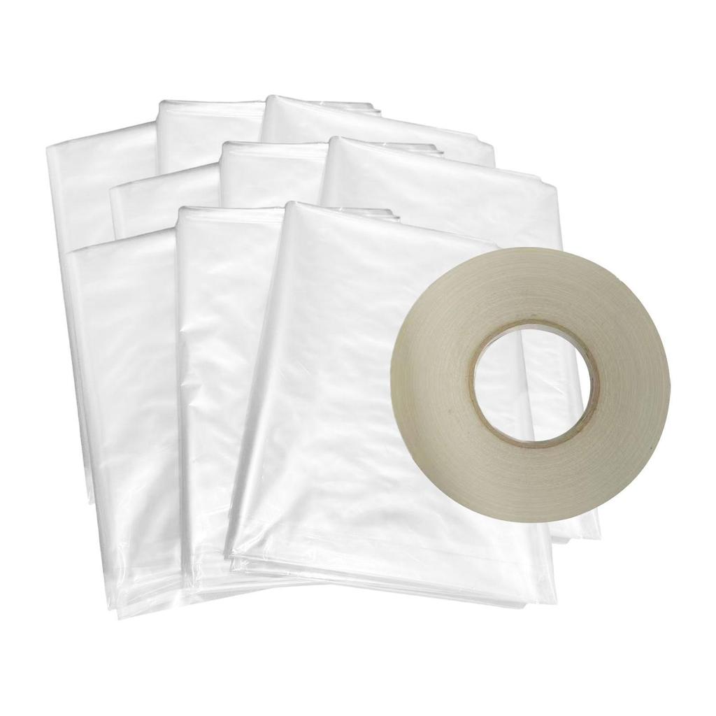 Window Insulation Kit PP Material Strong Adhesive Thermal Film for Attic Bedroom Energy Efficient