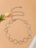 European & American Versatile Waist Chain Dress with High-end Metal Rings - Elegant Ladies' Accessory