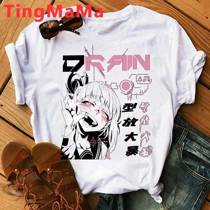 Japanese Anime My Hero Academia T Shirt Unisex Kawaii Cartoon Himiko Toga Funny Graphic T-shirt Fashion Ullzang Tshirt FeUnisex