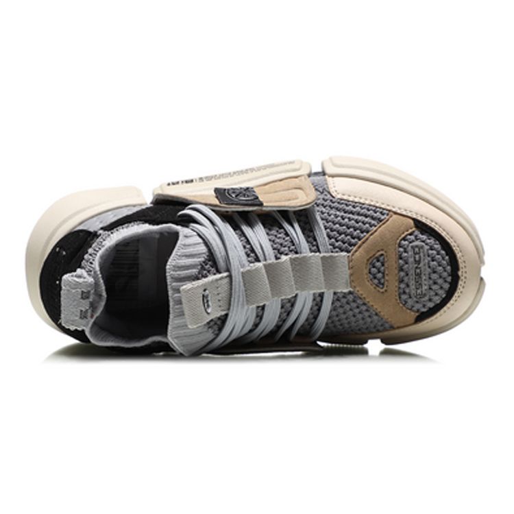 Li Ning Childrens Paris Fashion Week Wudao 2 Ace Retro Mid-Top Basketball Shoes Kids Basketball Shoes Gray YKBN048-3