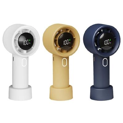 Pocket Size Handheld Cooling Fan USB Charging Light Weight Builtin Digital Display For Travelers Commuters