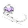Foldable Hangbag Hook Crystal Alloy Round Shape Table Hook Desk Hanger Purse Bag Hook Holder for Hanging