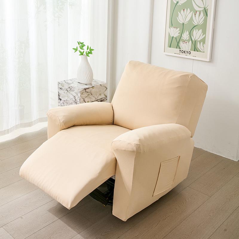 Waterproof Milk Silk Elastic Recliner Sofa Cover - Full Wrap, Split Type
