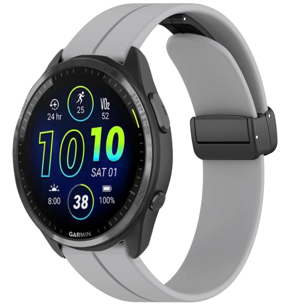 20mm 22mm Silicone Strap for Garmin Forerunner 965 265 165 55 970 570 Magnetic Wristband for Garmin Vivoactive 5/6/Venu 3 Correa