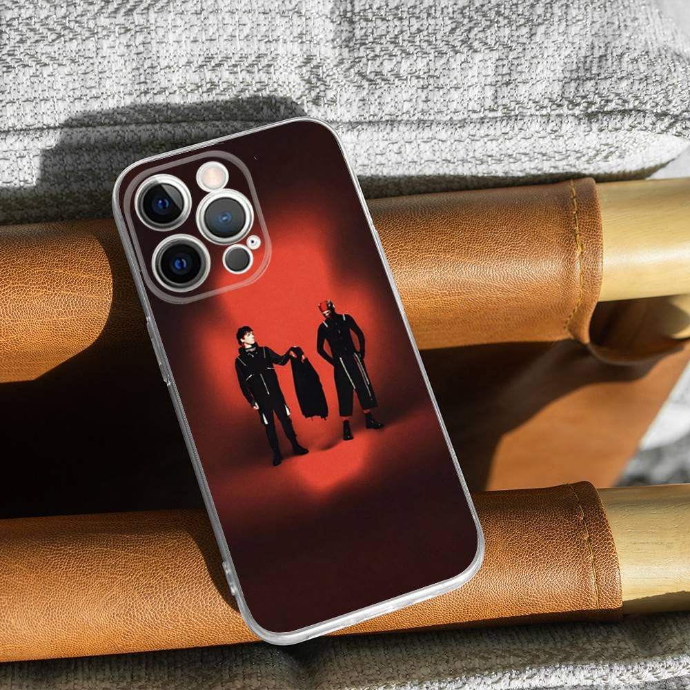 

Чохол для телефону з принтом гурту Twenty One Pilots Для iPhone 16,15,14,13,12,11 Pro,Max,Plus,X,XS,XR,SE,Mini Прозорий Силіконовий М який iPhone12mini
