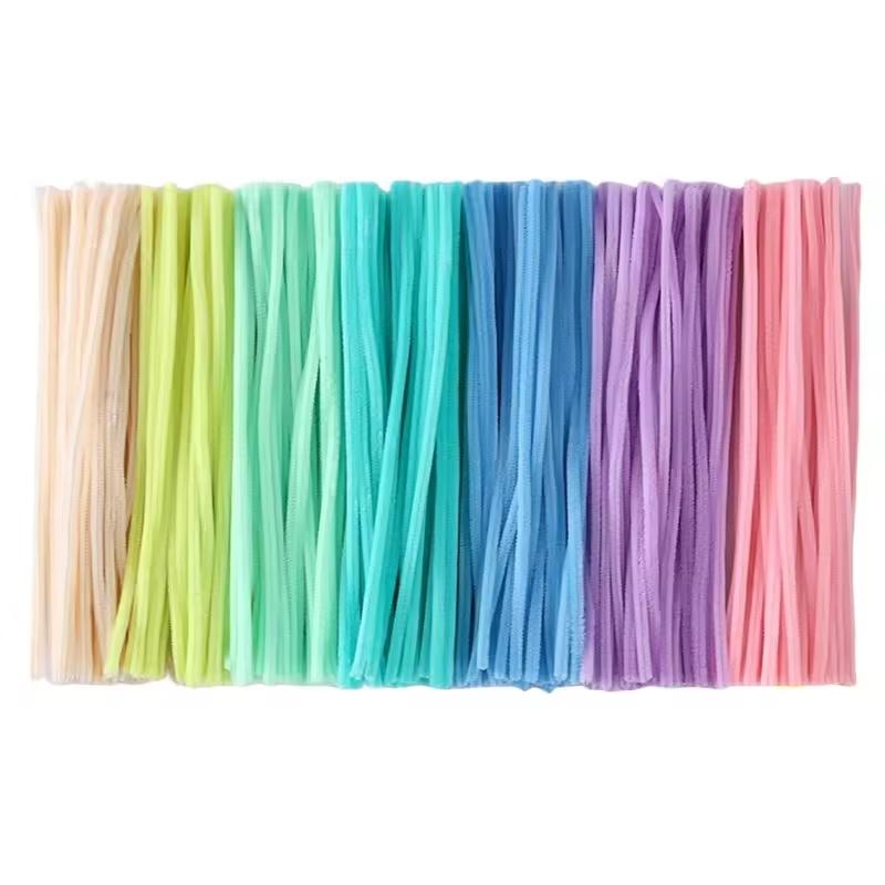 

100 ШТ. Палочки для чистки трубок Креативные синельные стержни Игрушки Сделай сам Полоски Скручивающаяся проволока Наковальня Проволока Трубка Хобби Плюшевая палочка Материалы для рукоделия 100PCS