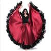 Gonna da Ballo Flamenco Colore Rosso Costume da Spettacolo di Danza Spagnola Donna Vestido Flamenco 180-720 Gradi