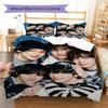 Txt Pattern Bedding Set Quilt Cover Pillowcase Home Decor Gift (1 * duvet cover + 2 * pillowcase, without core)