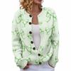 LXK-SPYK01 Sanpa crew neck cardigan new casual knitted sweater European and American jacket