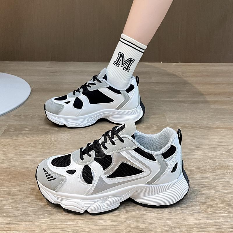 

Обувь для папы, женская осенне-зимняя спортивная обувь на платформе, повседневная, универсальная, дышащая, для бега, белая обувь 40