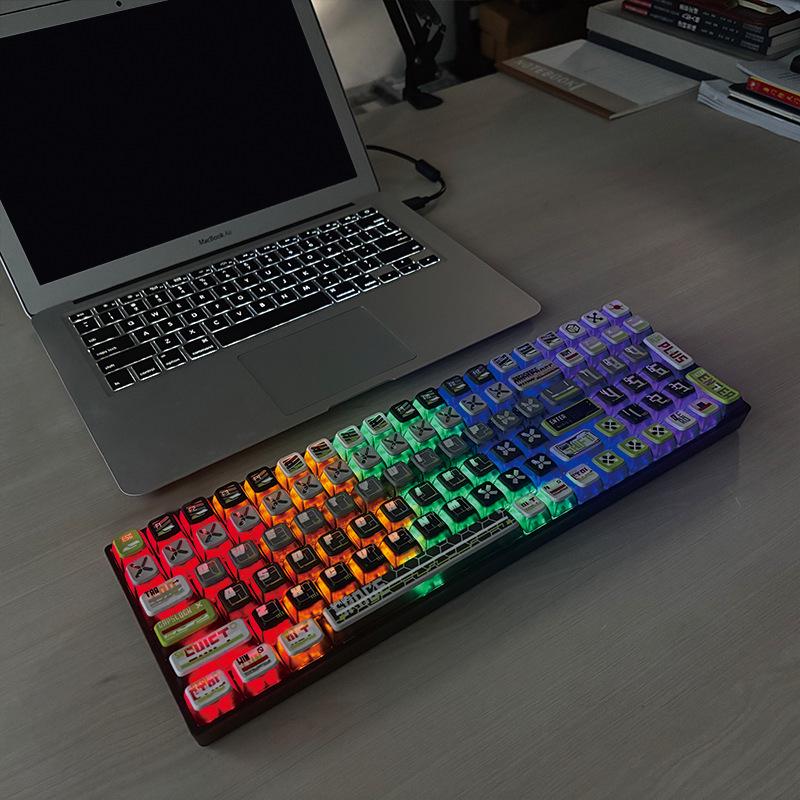 Graue Kuppel mit grünem Blitz-Thema Tastenkappen für Esports-Gaming: Benutzerdefiniertes helles mechanisches Tastatur