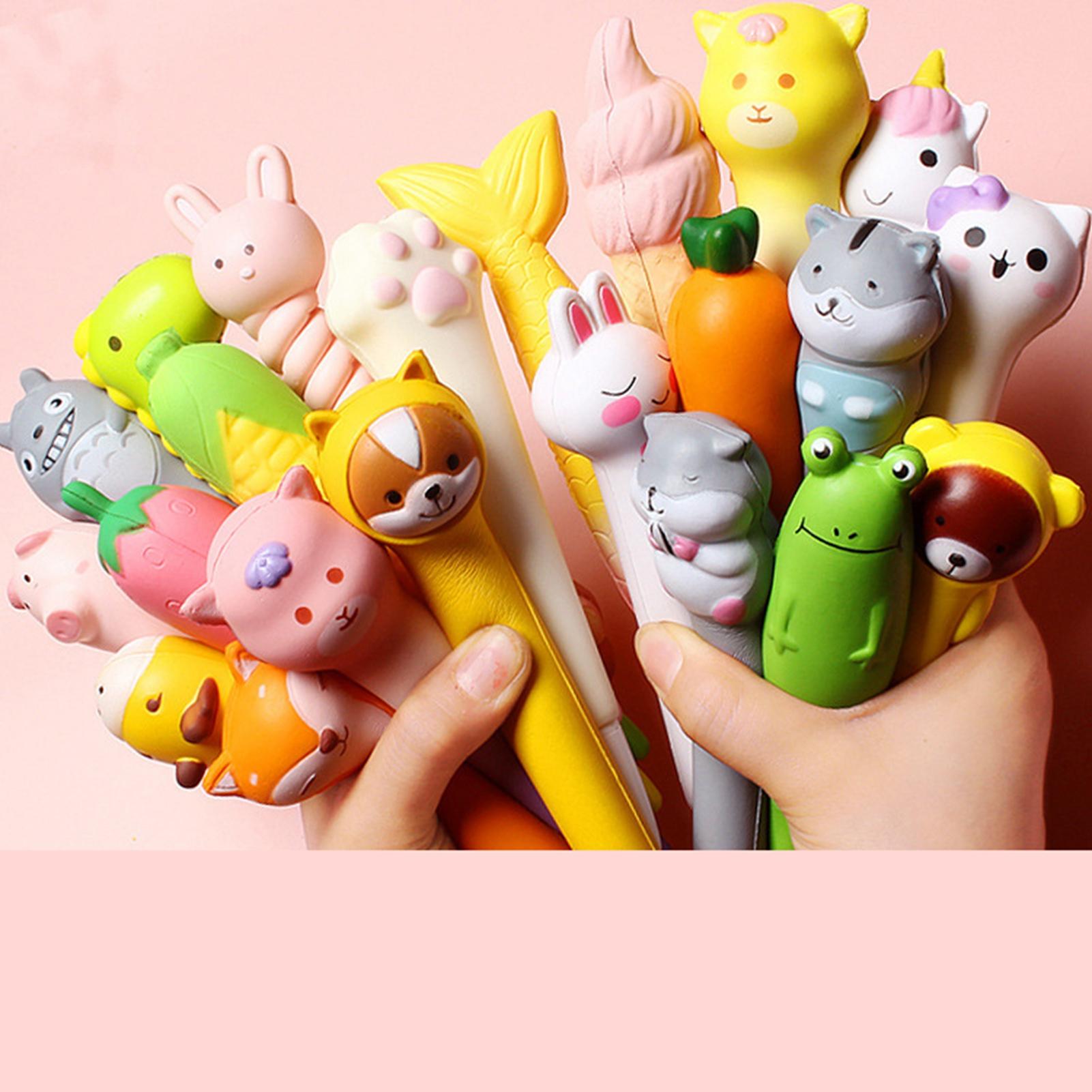 

Мягкие ручки, милые, мягкие, снимающие стресс, гелевые ручки для письма, для подарков на праздники, для школы S Ice Cream