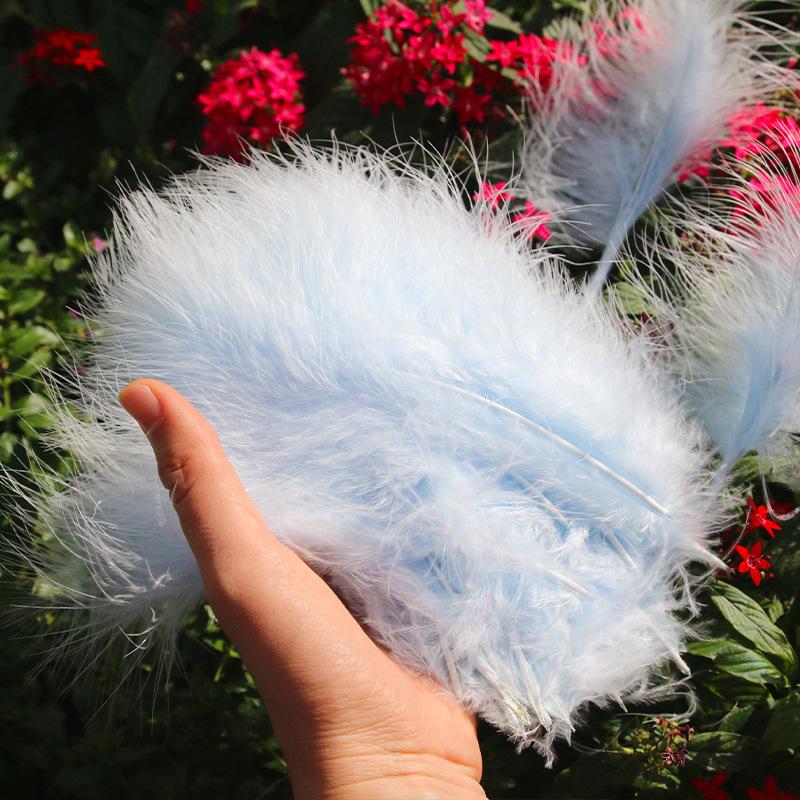 50Pcsdiy Color Feather Full Fleece Turkey Feather Clothing Antique Headdress Pet Toy Handicraft Decoration