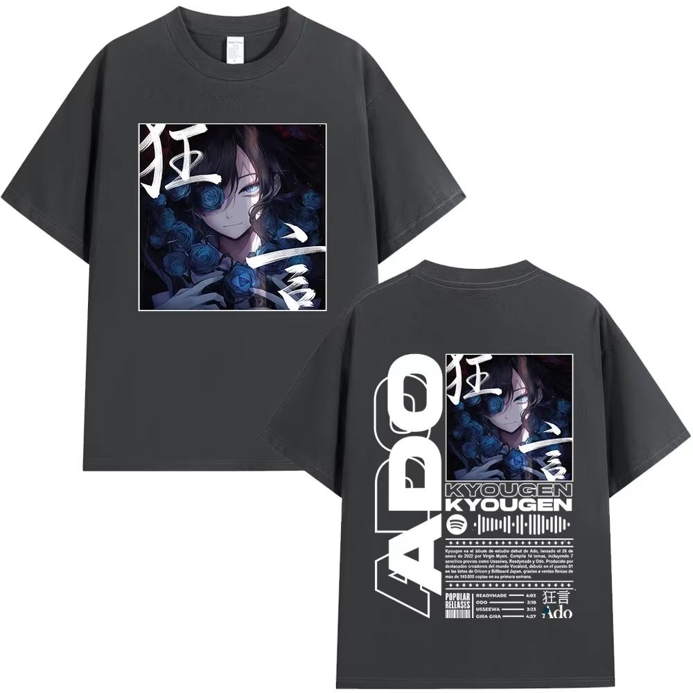 Ado Hibana Kyougen Welttour 2025 T-Shirt Herren Damen Kleidung Mode Herren T-Shirt Baumwolle Lässig Kurzarm Oversized T-Shirt 2XL