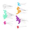 100Pcs Diamond Head Pin Pear Shaped Straight Colored Transparent for Floral Bouquets Sewing