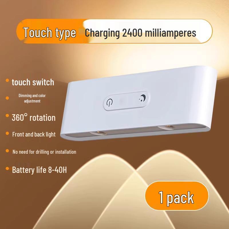 Portable LED Magnetic Wall Lamp – Easy Install, Adjustable Spotlight, Minimalist Design for Ambience and Reading.