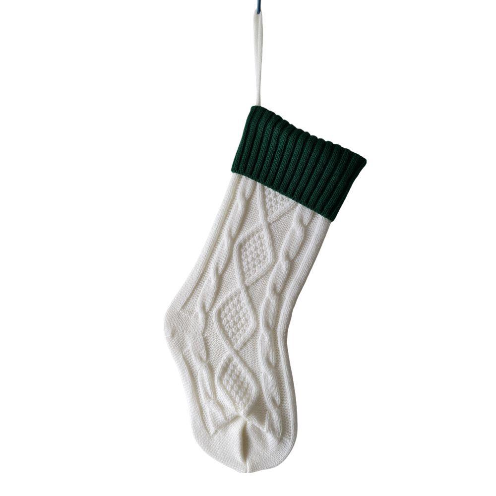 2026 Christmas Knitted Wool Socks and Color Block Diamond Stockings with Gift and Candy Bags