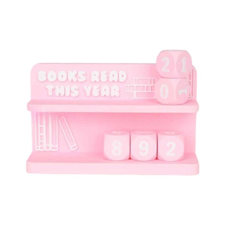 Books Read This Year Counter Ornament Book Read Trackers Signs Wooden Bookshelf Decors Book Lover Gift for Women Men