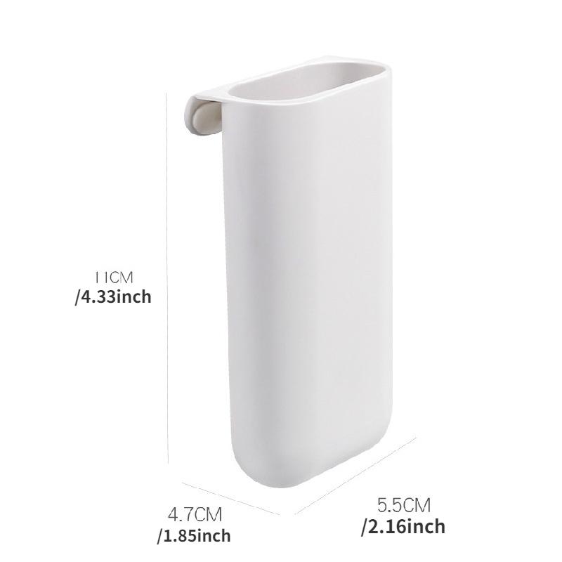 1pc Stick On Desktop Stationery Desk Organizer Brush Pot Plastic Pen Holder Pencil Box Office Makeup Storage