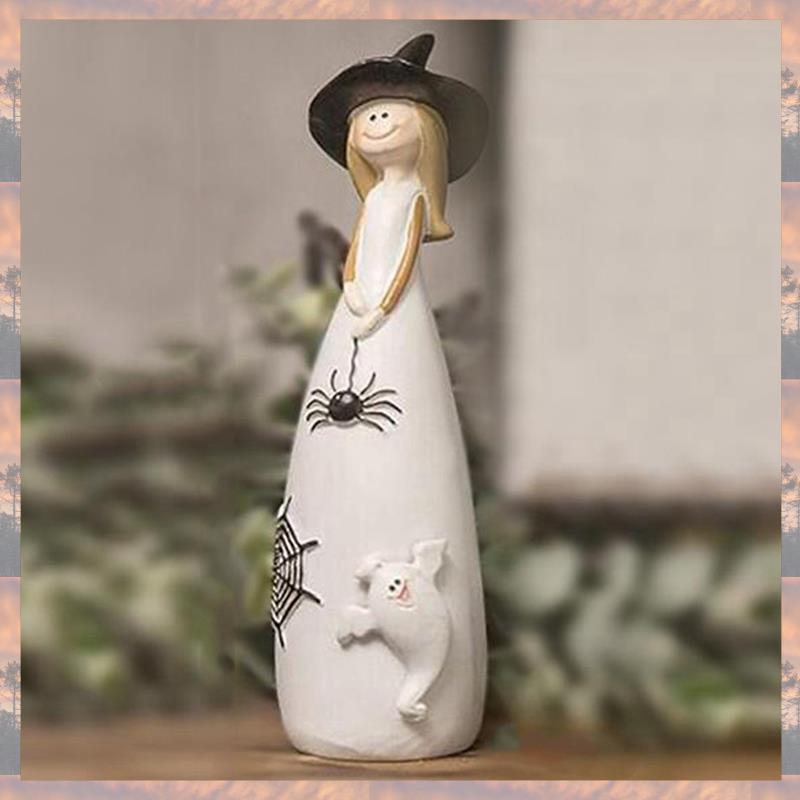 2025 Trend Halloween Witch Figurines And Statues Home Decor Cute Elf Sculpture B 1 PCS Home Decor Home Decor Gifts