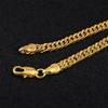 Temu 18K Gold Imitation 4MM Plated Flat Necklace - Popular Jewelry for Men & Women