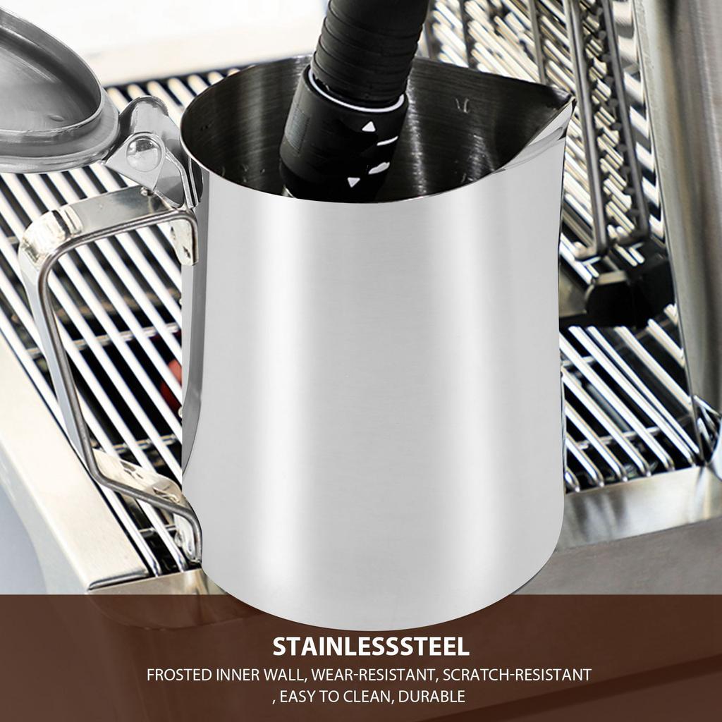Practical-Stainless Steel Milk Frothing Pitcher With Lid Espresso Coffee Cappuccino Milk Cream Cup Frothing Jug