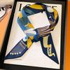 Luxury Brand Silk Skinny Scarf Bag Handle Ribbon Ladies Horse Print Headband Small Hair Scarves Band Female