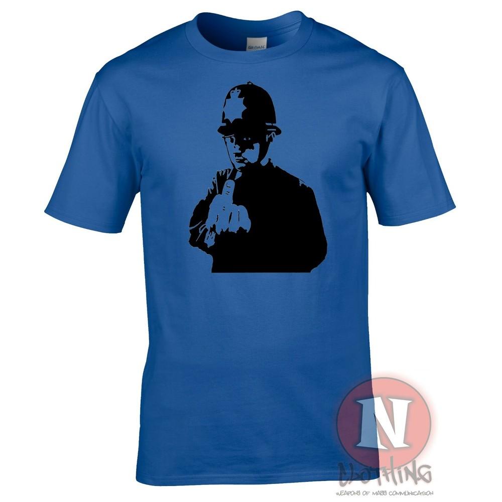 Banksy Policeunisex Up Yours TShirt Urban Stencil Art Graffiti Festival Tee