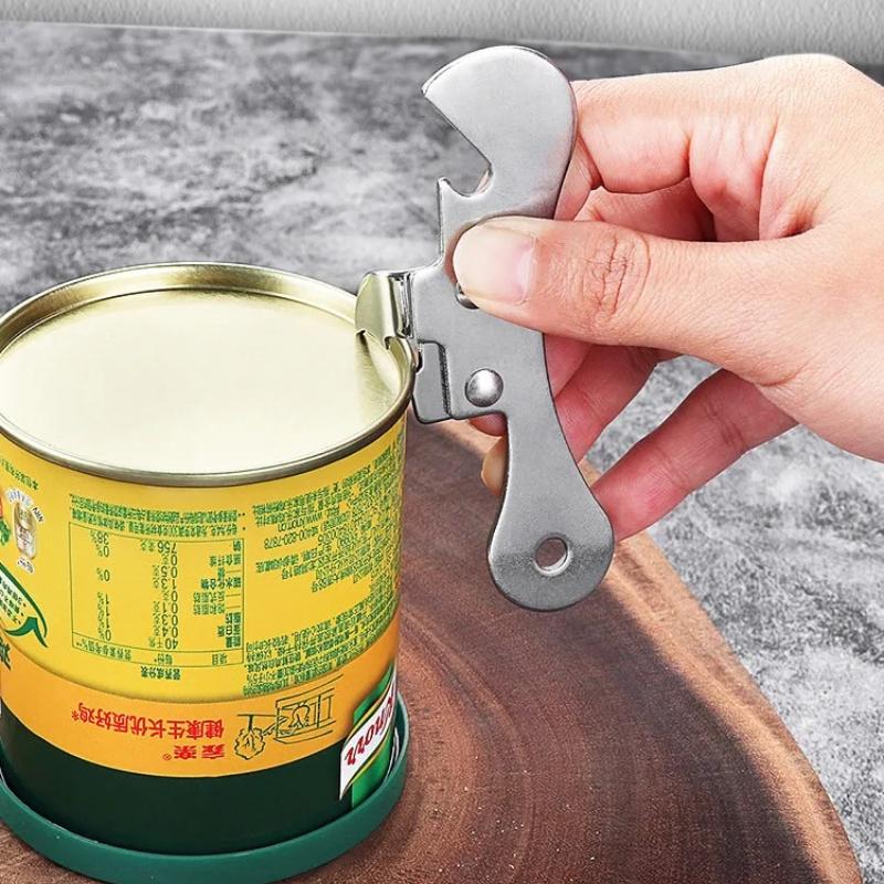 1PC Portable Stainless Steel Can Opener Beer Bottle Opener Tin Can Opener Tool Kitchen Tools Emergency Bottle Party1