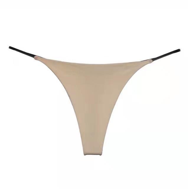 European-American Double Layer Thin Strap Printed Thong Bikini - Low Waist, T-Back Lingerie & Fitness Wear