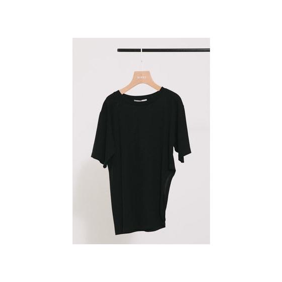 GRECIOUS COOL slit t-shirt BLK