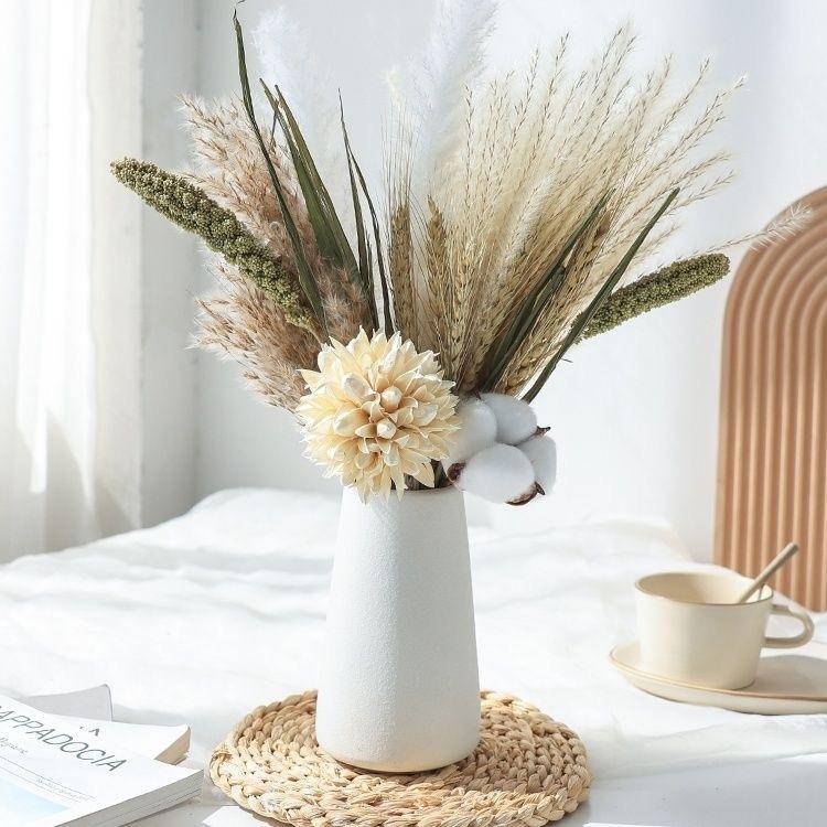 

Букет из натуральных пампасных сухоцветов для декора вазы в стиле бохо для дома, искусственные цветы в виде хвостов кролика, украшение для свадебной вечеринки