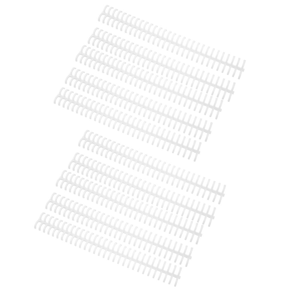 10Pcs Binding Spines Spirals Coils Combs 30 Holes Plastic Strip for Loose Leaf 1Celsius2in Diameter