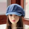 Cloud cowboy beret female spring and autumn big head circumference literary retro painter hat British newsboy hat peaked cap