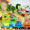 Pororo Wooden Train Play, Mixed Colors, Korean Popular Toys