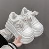 Fashion Women 8 CM Platform Sneakers Casual Light Outdoor Lace Up Shoes White Black Sneaker Breathable Fashion Sports Shoes for Female