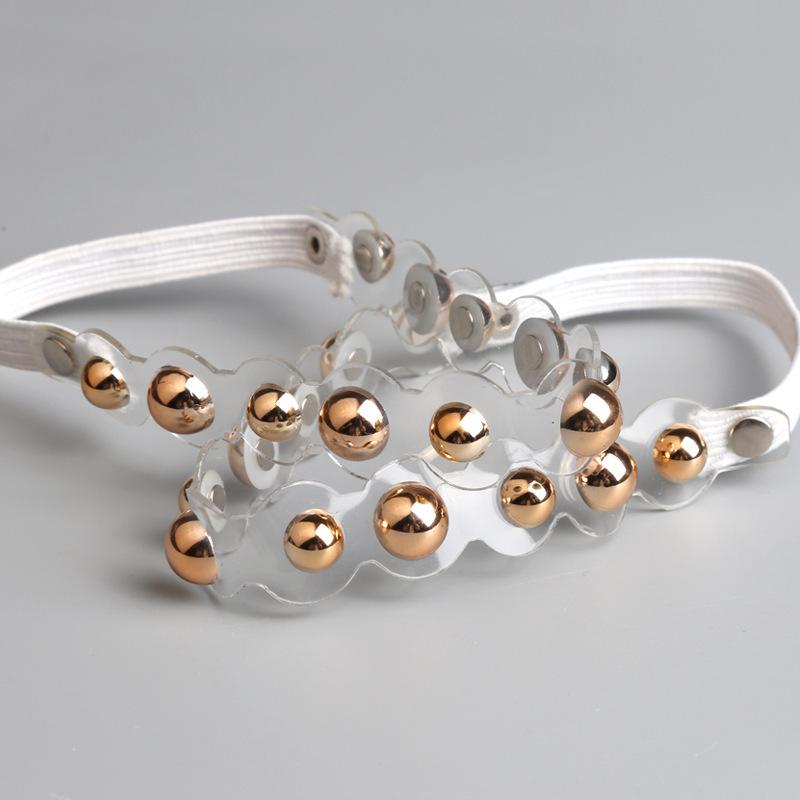 Прозрачные жемчужные эластичные нескользящие шнурки для туфель на высоком каблуке