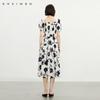 Printed drawstring dress