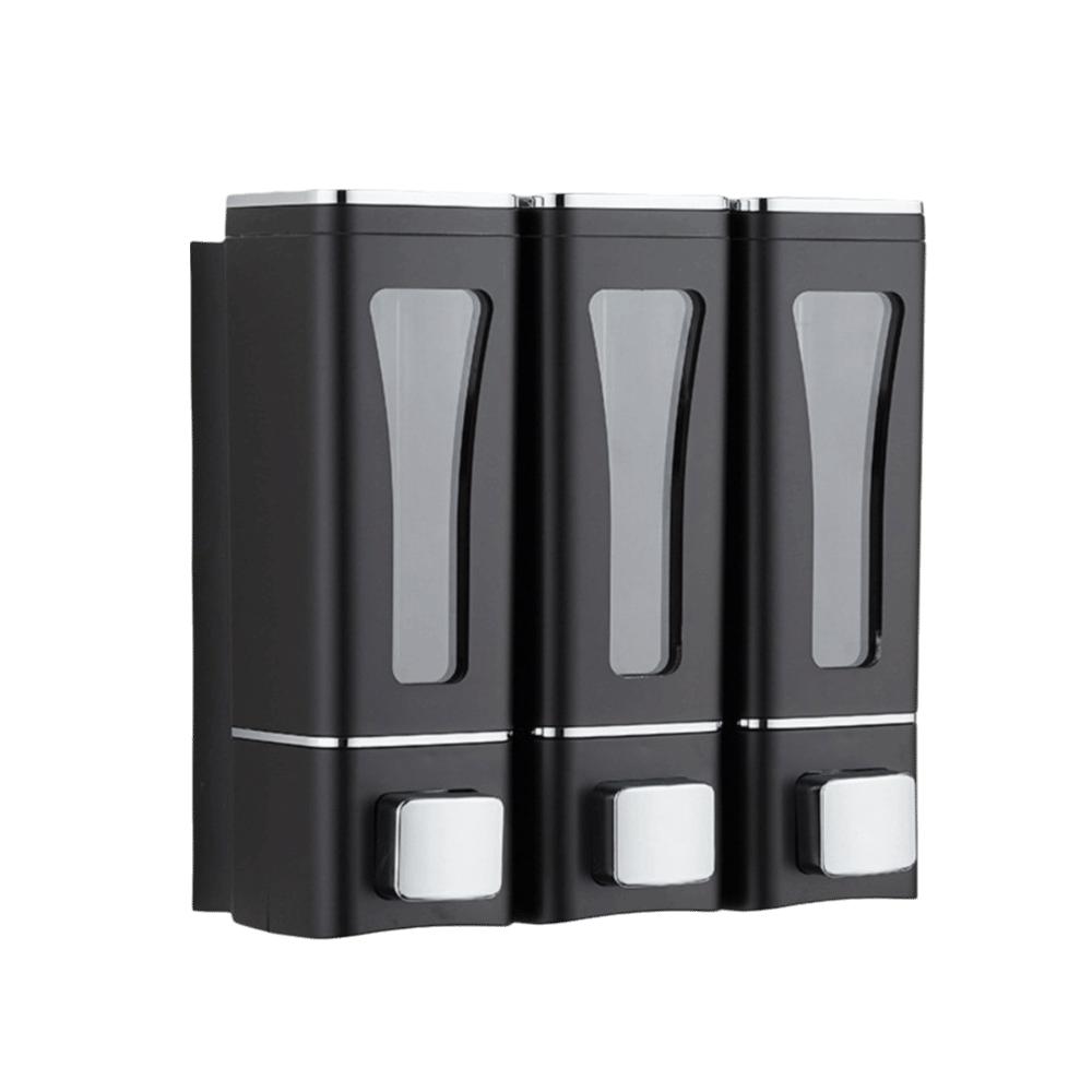 Large Capacity Wall-Mount Soap Dispenser 3 Head Multi Chamber Multi-Head Soap Dispenser Drip Type Refillable