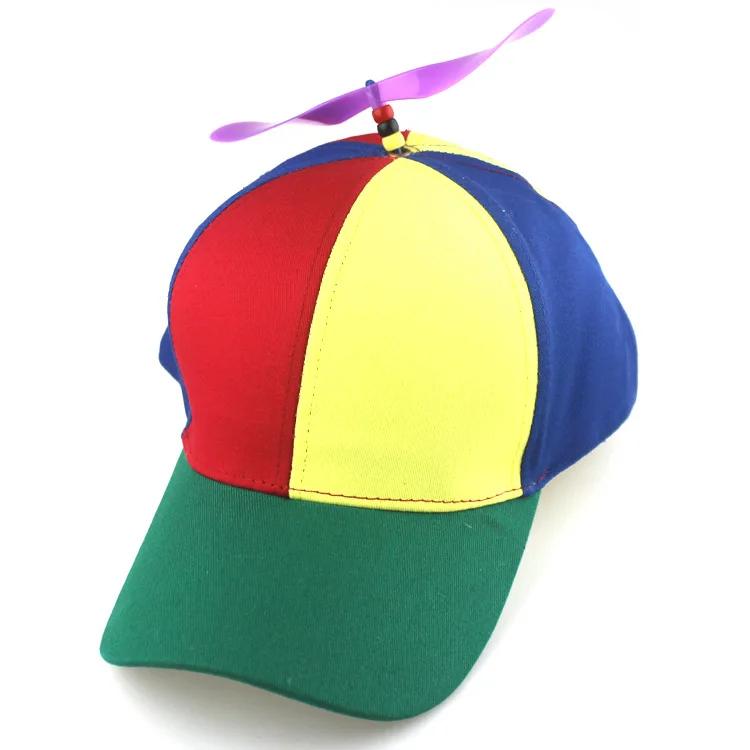Yiran bag Mode Kleurrijke Bamboe Libelle Patchwork Baseballpet Volwassene Kind Helikopter Propeller Grappige Katoenen Ouder-Kind Snapback Petten Aldult(56-61CM)