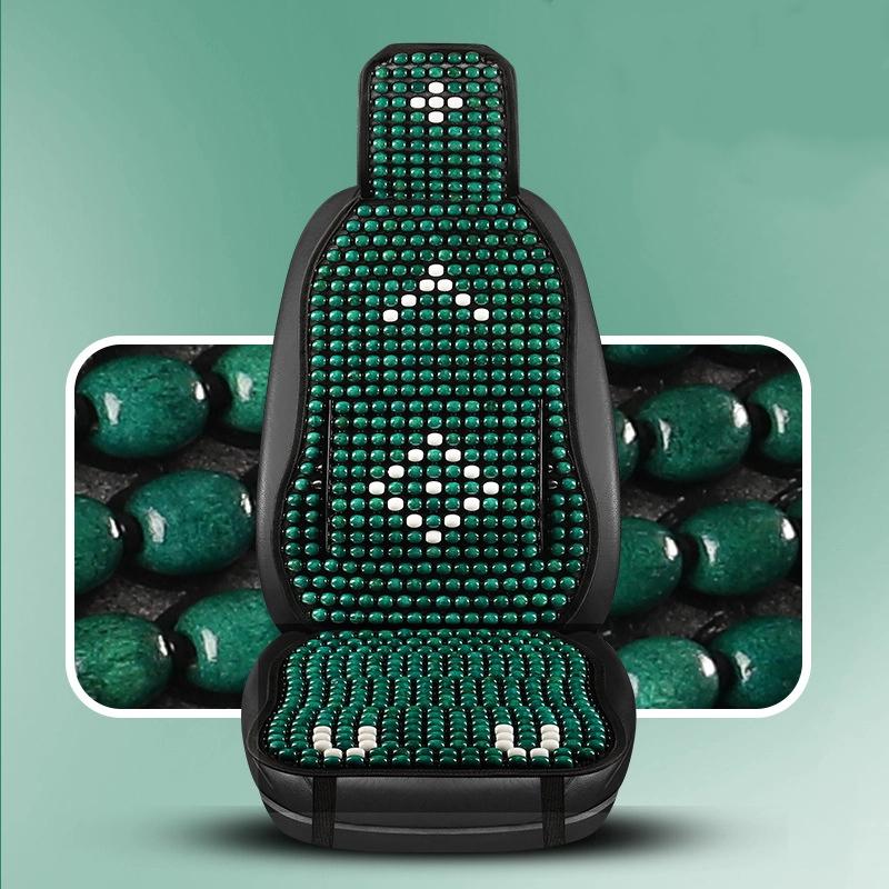 Letní dřevěný korálkový potah na autosedačku pro podporu zad Prodyšná podložka na autosedačku pro letní použití vozidla Chladivá podložka na autosedačku
