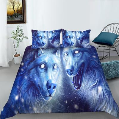 Wolf Series Polyester Bedding Two-Piece Set 3D Digital Printing