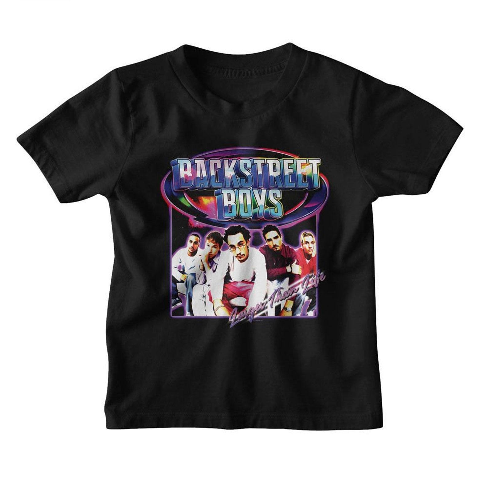 Backstreet Boys Y2K Rainbow Shine Black Toddler T-Shirt XL