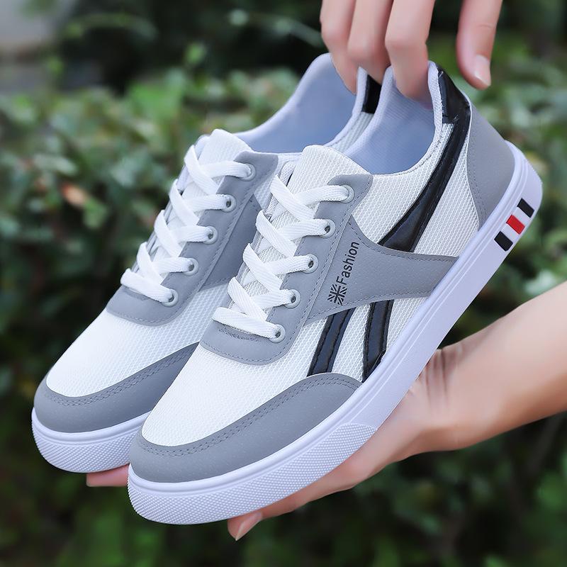 Men's shoes spring new sports and leisure shoes men's shoes versatile flat shoes white sports shoes