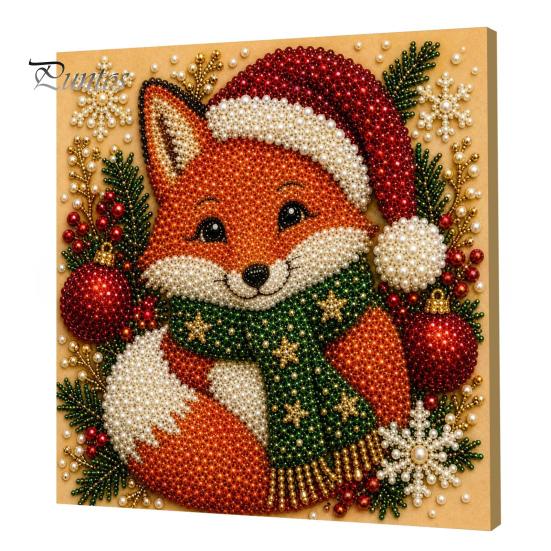 Christmas Home Decoration Faux Pearl Art Kit, DIY Snowman Painting 3D Festive Living Room Accents Xmas Scenes Crafting Project for Adults Beginners,