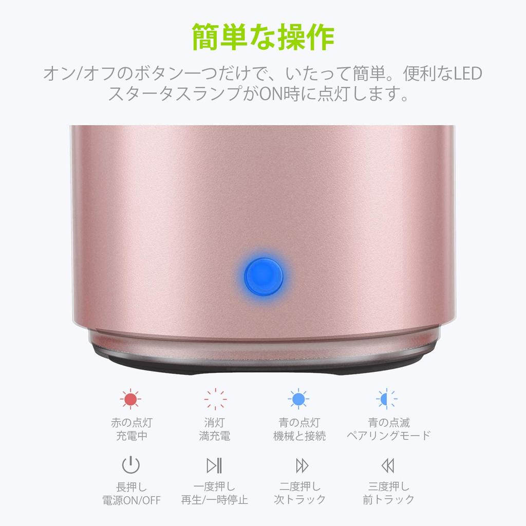 New Rose Gold EWA A106 Portable Mini Wireless Bluetooth Speaker with Travel EVA Case Hours of Continuous IP67 Passive Enhanced Suitable for Car and